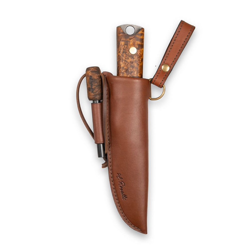 Heimo 4” Bushcraft Knife | Full Tang Carbon Steel | Roselli Finland