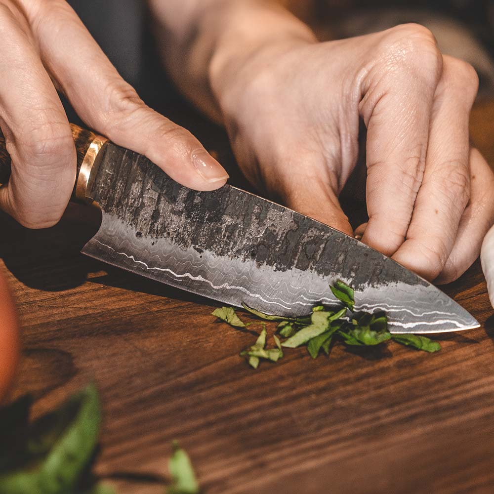 Allround kitchen knife, Damascus