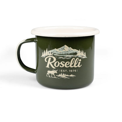 Roselli's durable elegant enamel mug of the highest quality.