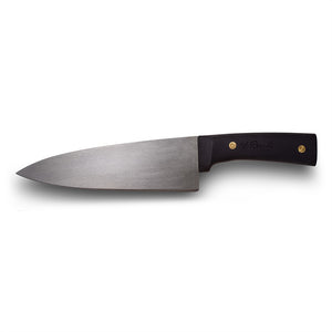 Handmade Finnish kitchen knife in model "Chef knife" comes with a handle made out of silicon